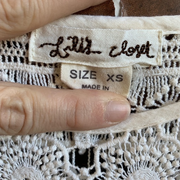 ☀️Anthropologie Karen Lace Top in Cream Color - Picture 5 of 5